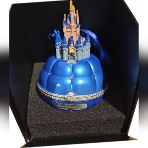 Disney Blue and Gold Castle Ornament